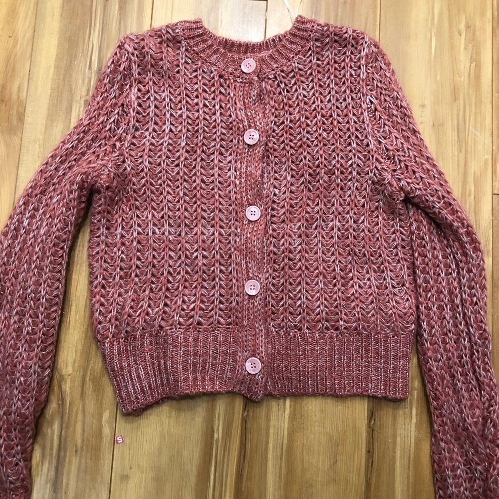 ✅Copper Key sz S Button up crochet sweater new!